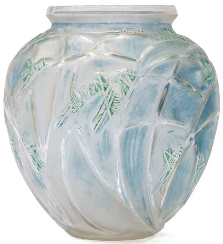 R. Lalique Sauterelles Vase