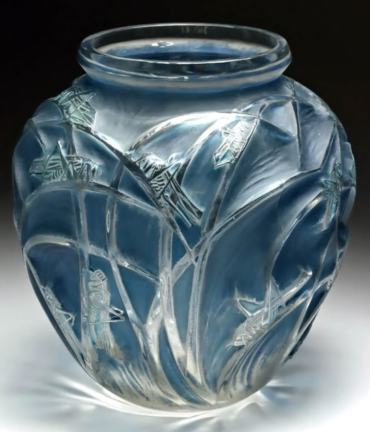 R. Lalique Sauterelles Vase
