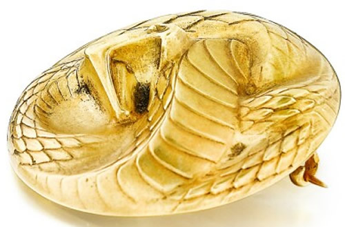R. Lalique Serpent Enroule Brooch 3 of 3