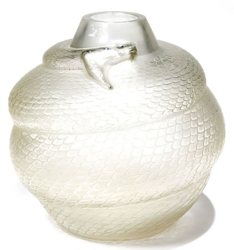 R. Lalique Serpent Vase