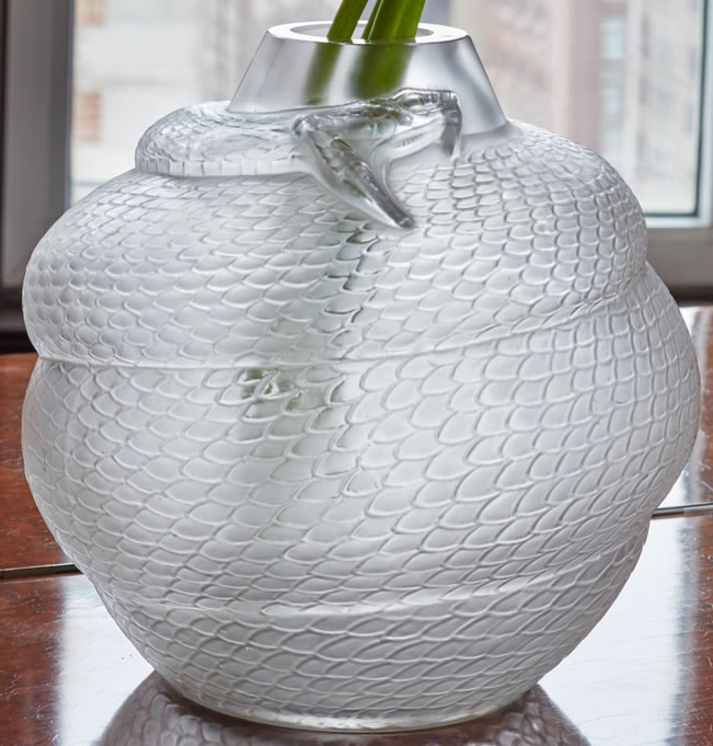 R. Lalique Serpent Vase