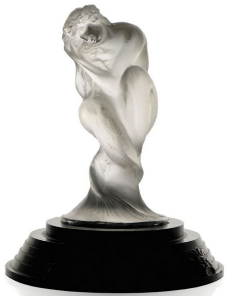Rene Lalique Sirene Mascotte On Masques Base Statue
