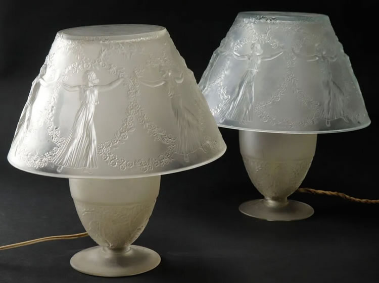 R. Lalique Six Danseuses Lamp