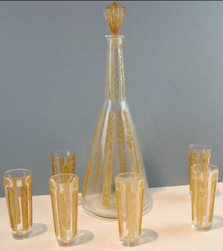 Rene Lalique Six Figurines Tableware