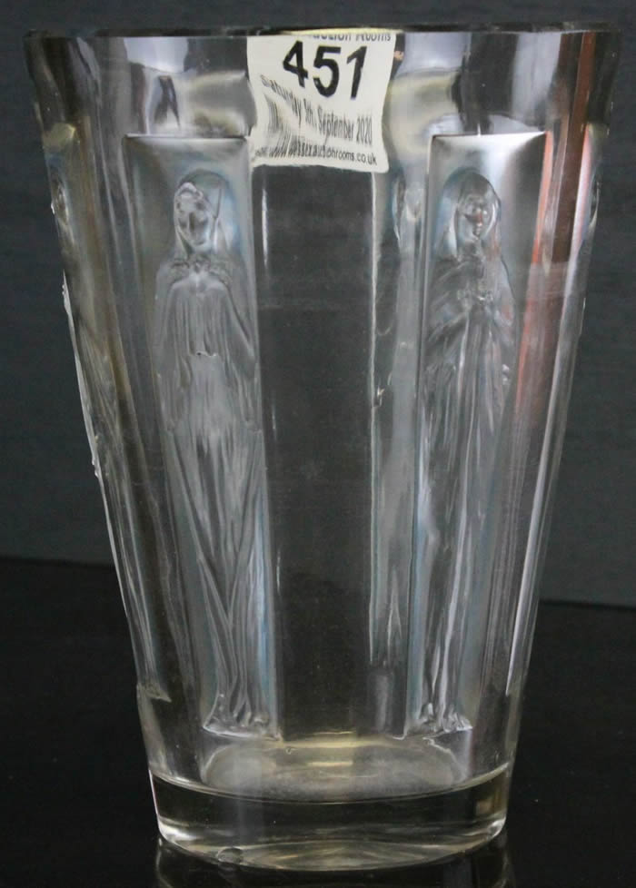 R. Lalique Six Figurines Vase