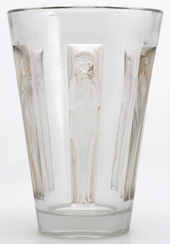 R. Lalique Six Figurines Vase