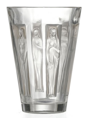 R. Lalique Six Figurines Vase