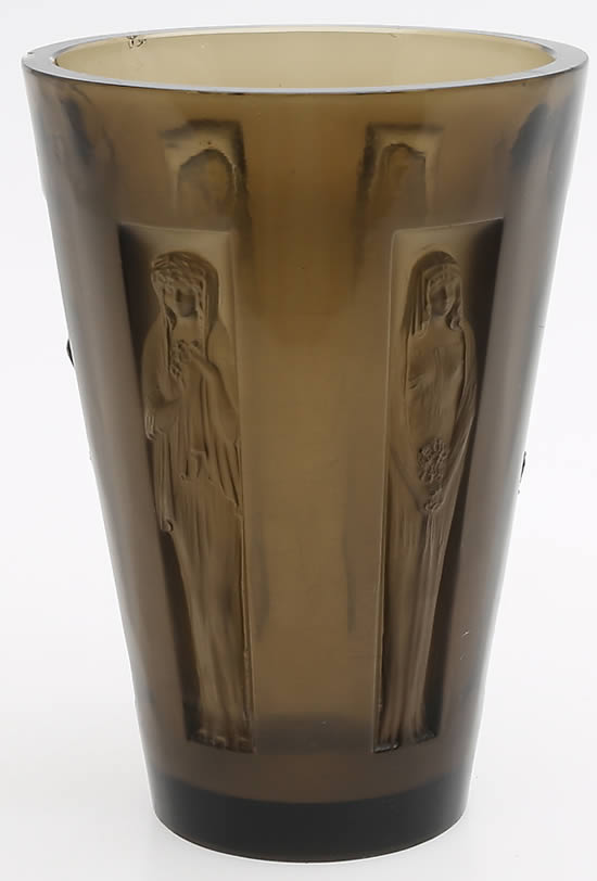 R. Lalique Six Figurines Vase