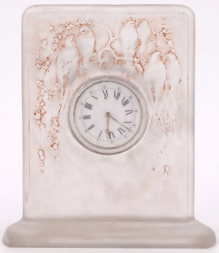 R. Lalique Six Hirondelles Perchees Clock