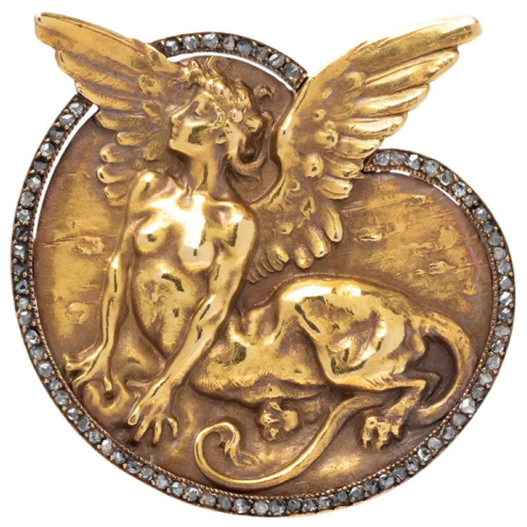 Rene Lalique Sphinx Brooch