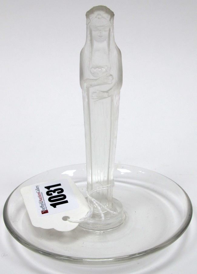 R. Lalique Statuette De La Fontaine Ring Tree