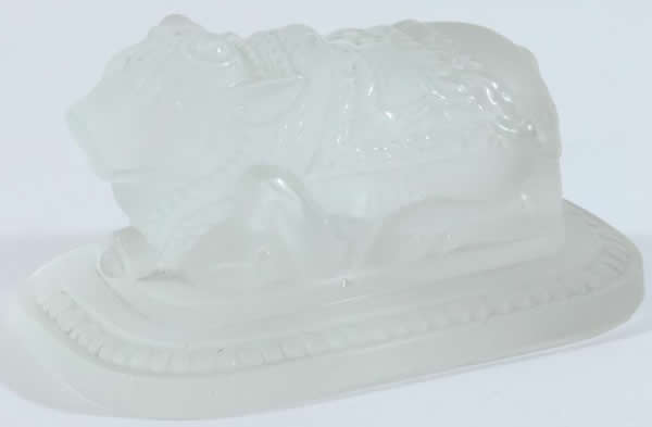 R. Lalique Taureau Sacre Paperweight