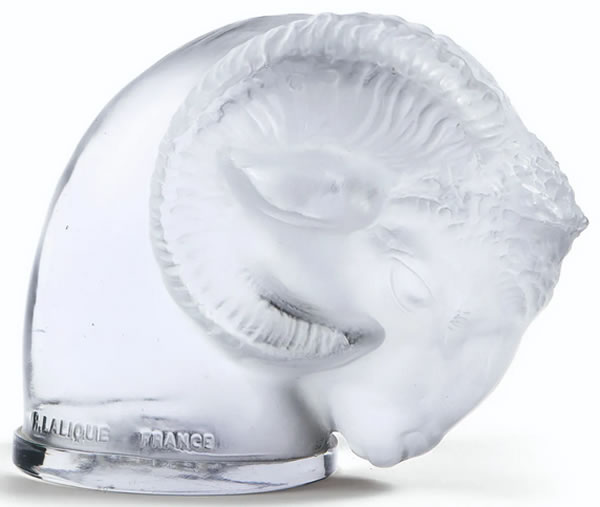 R. Lalique Tete de Belier Hood Ornament