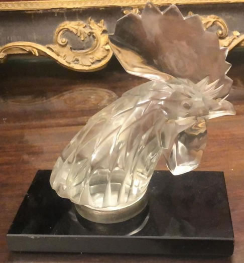 R. Lalique Tete De Coq Bookend