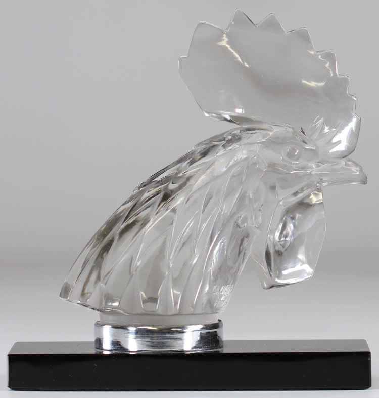 R. Lalique Tete De Coq Bookend