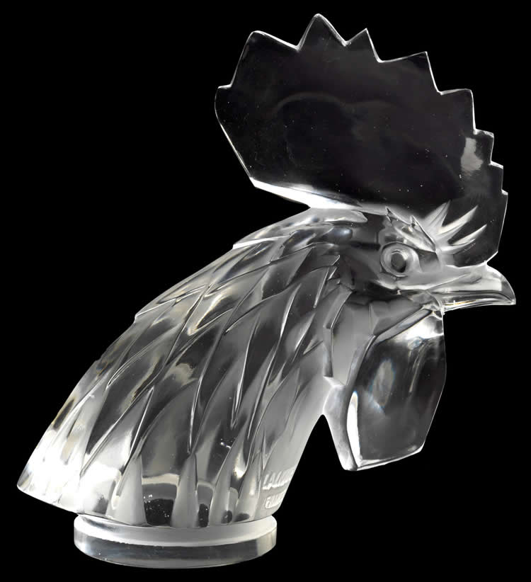 R. Lalique Tete de Coq Car Mascot