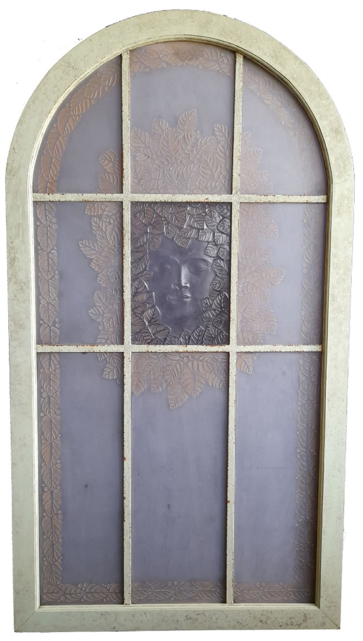 R. Lalique Tete De Femme Aux Feuillages Panel