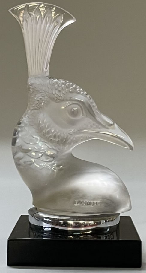 Rene Lalique Tete De Paon Bookend