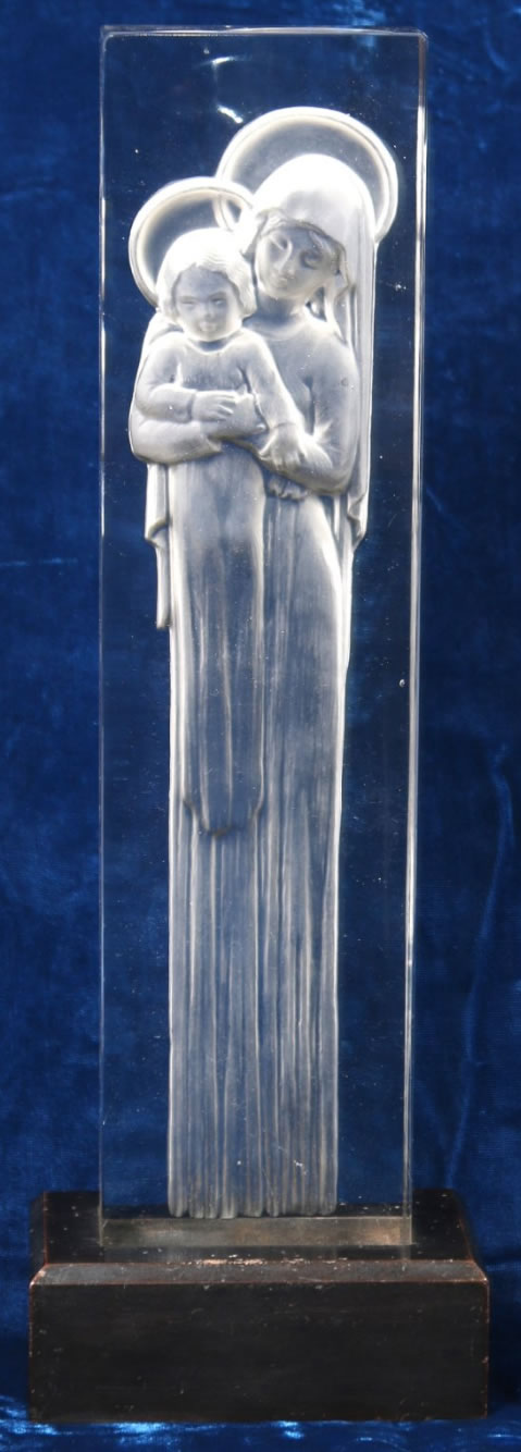 R. Lalique Vierge a L'Enfant Statue
