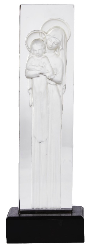 R. Lalique Vierge a L'Enfant Statue