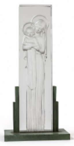 R. Lalique Vierge a L'Enfant Statue