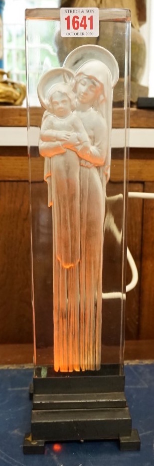 R. Lalique Vierge a L'Enfant Statue