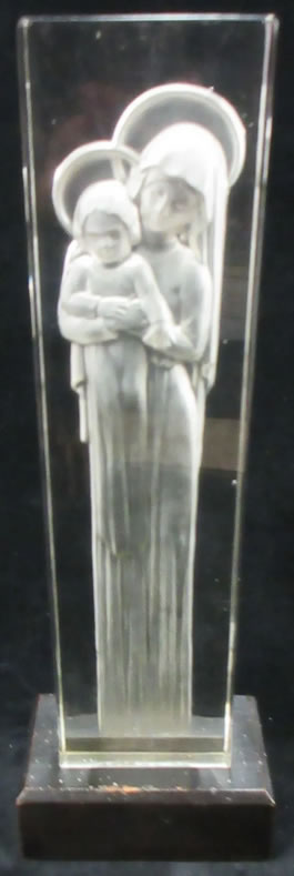 R. Lalique Vierge a L'Enfant Statue