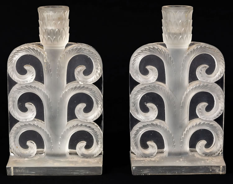R. Lalique Volutes Candleholder