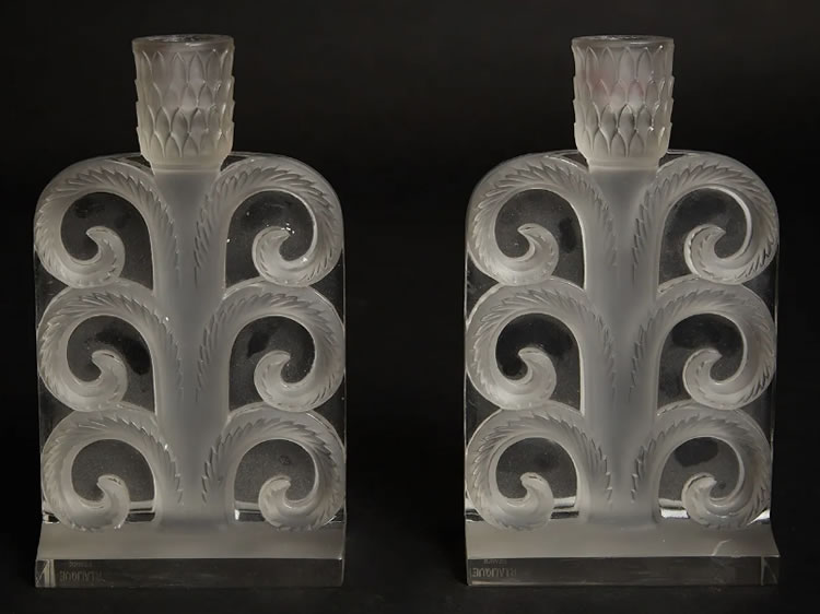 Rene Lalique Volutes Candleholder