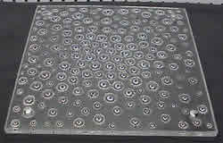 Aster Modern Crystal Panel 29cm by 29cm by 3 cm signed Lalique France
