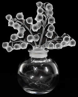Clairefontaine Lalique France Crystal Modern Perfume Bottle