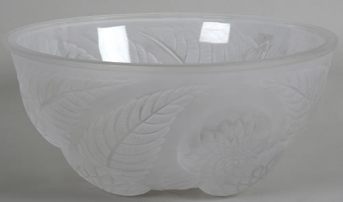 Dahlias Lalique France Crystal Modern Chandelier/Bowl