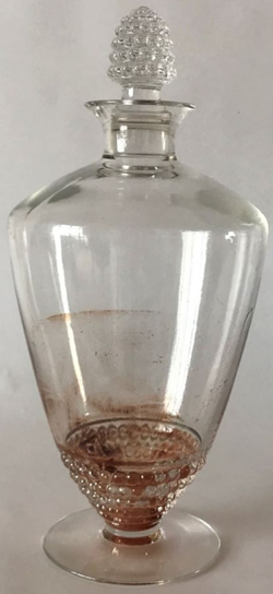 Nippon Lalique France Cystal Decanter Signed Block Letters LALIQUE FRANCE