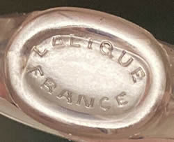 Requete Lalique France Crystal Modern Perfume Bottle For Worth Signature On 3 Inch Size That Matches The Only Pre-War-Size
