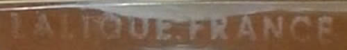 Lalique France Block Capital Letters Stenciled Signature Example No. 10