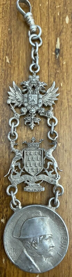 Louis Rault LR Napoleon 1 Sterling Silver Watch FOB Front