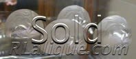 R Lalique Menu Holders Set Feuilles