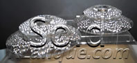 R Lalique Candleholders Saint Gall