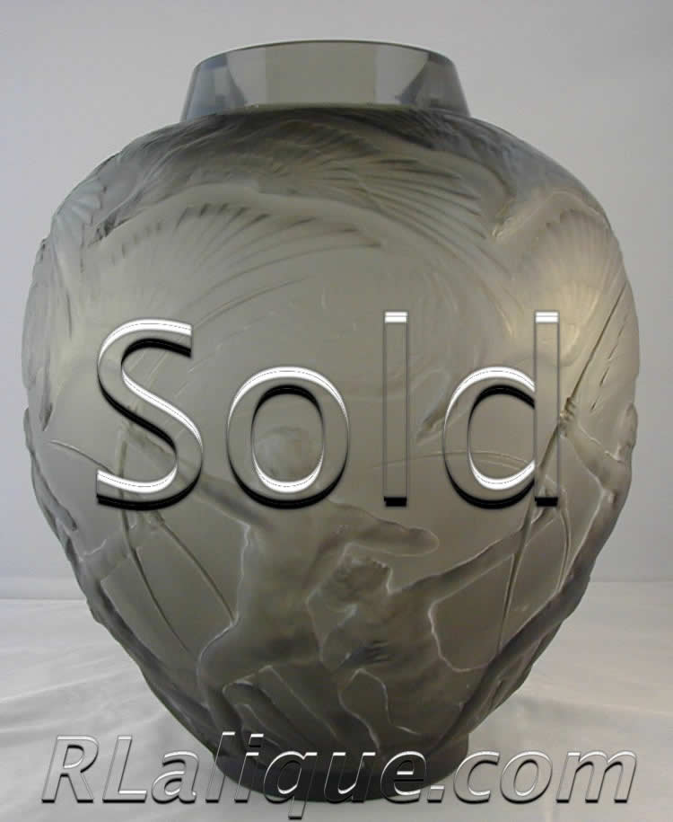 Rene Lalique Vase Archers
