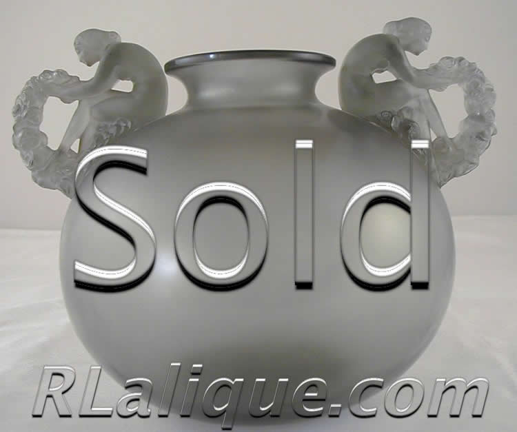 Rene Lalique Vase Bouchardon