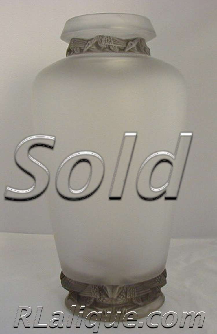 Rene Lalique Vase Frise Aigles