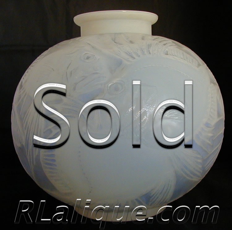 Rene Lalique Vase Poissons