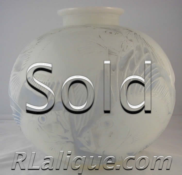 Rene Lalique Vase Poissons
