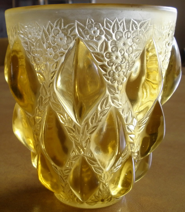 Rene Lalique Vase Rampillon